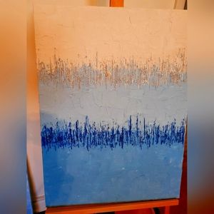 Canvas Art  24" x 18" "Blue Textures"